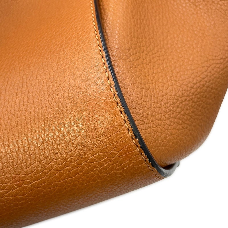 ロエベ ハンドバッグ ハンモック スモール レザー 387.12KN60 LOEWE 2way ブラウン セール品