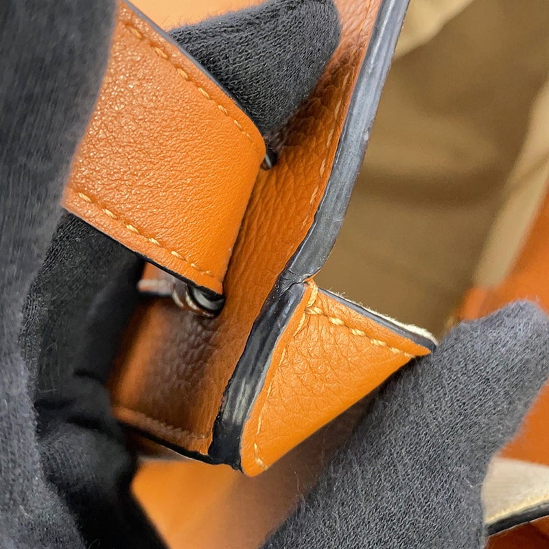 ロエベ ハンドバッグ ハンモック スモール レザー 387.12KN60 LOEWE 2way ブラウン セール品