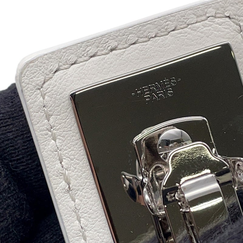 エルメス バレッタ マジルGM マニュファクチュール・ドゥ・ブックルリ レッド/シルバー金具 レザー HERMES ヘアクリップ