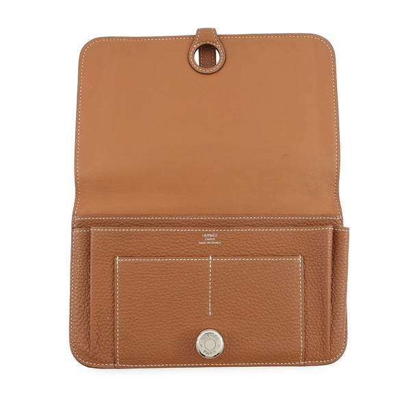 エルメス 長財布 ドゴンGM ゴールド/シルバー金具 トゴ D刻印 財布