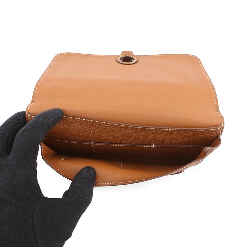 エルメス 長財布 ドゴンGM ゴールド/シルバー金具 トゴ D刻印 財布