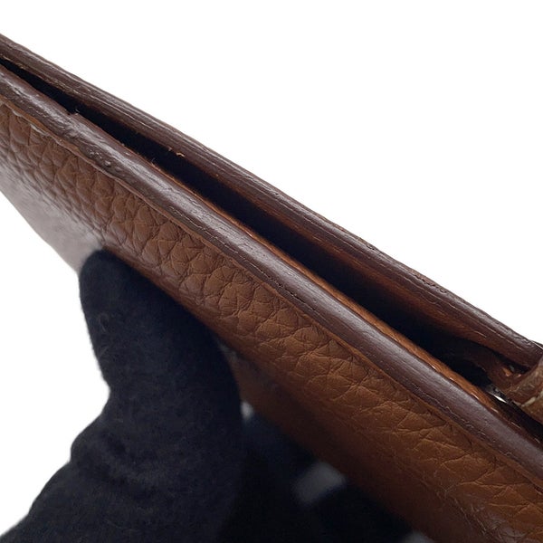 エルメス 長財布 ドゴンGM ゴールド/シルバー金具 トゴ D刻印 財布