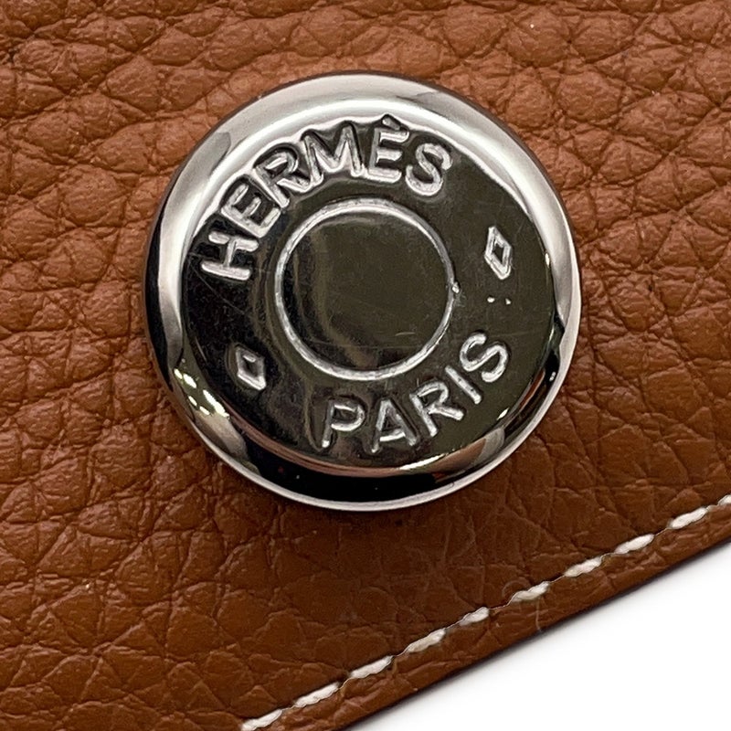 エルメス 長財布 ドゴンGM ゴールド/シルバー金具 トゴ D刻印 財布