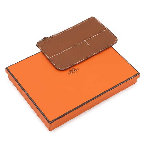 エルメス 長財布 ドゴンGM ゴールド/シルバー金具 トゴ D刻印 財布