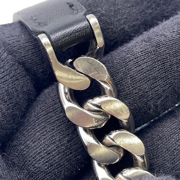 エルメス ブレスレット カムデン Camden ブラック/シルバー金具 レザー U刻印 サイズT5 HERMES アクセサリー 黒