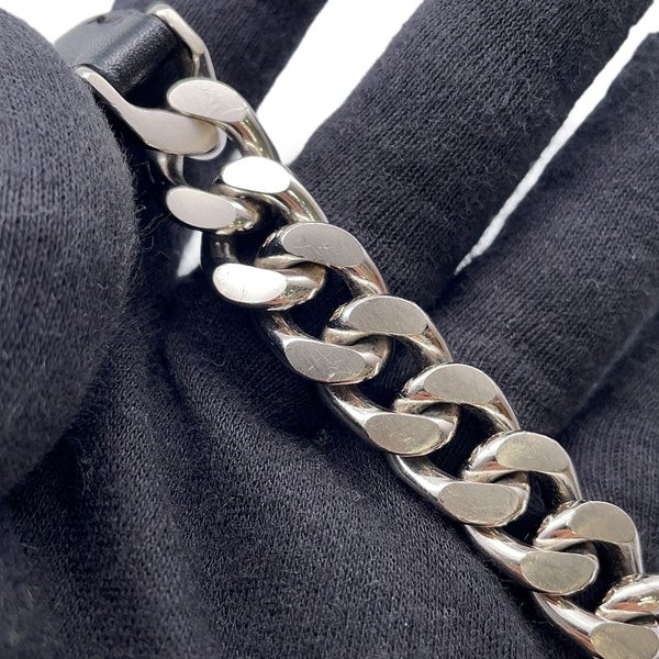 エルメス ブレスレット カムデン Camden ブラック/シルバー金具 レザー U刻印 サイズT5 HERMES アクセサリー 黒