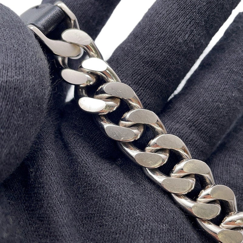 エルメス ブレスレット カムデン Camden ブラック/シルバー金具 レザー U刻印 サイズT5 HERMES アクセサリー 黒