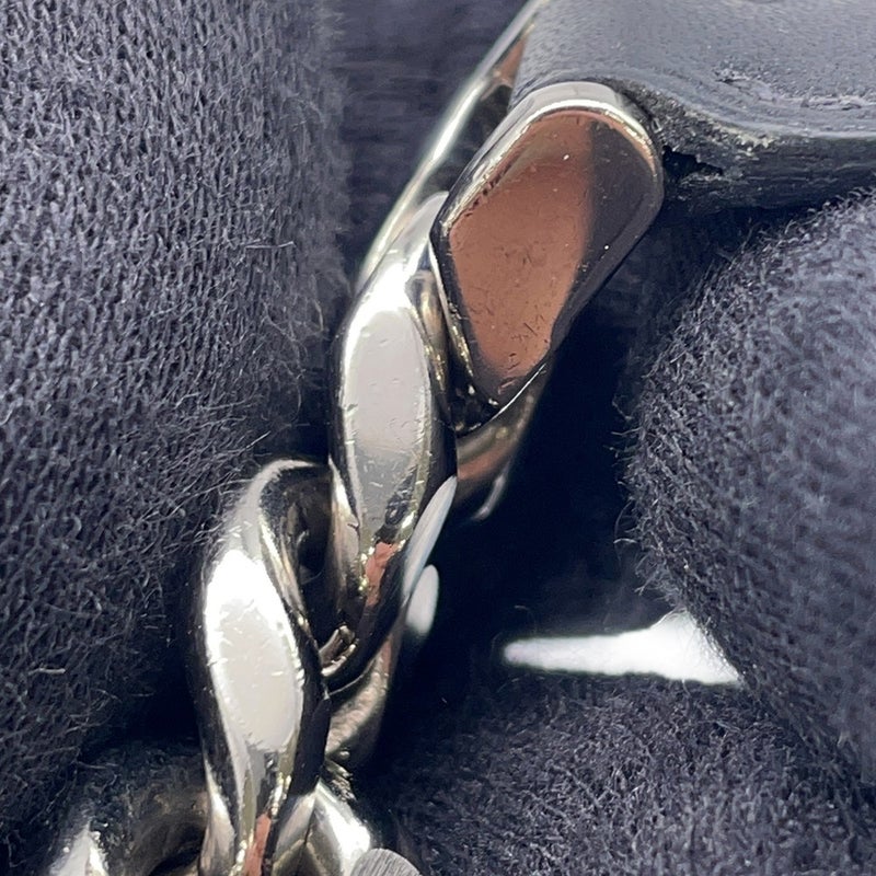 エルメス ブレスレット カムデン Camden ブラック/シルバー金具 レザー U刻印 サイズT5 HERMES アクセサリー 黒