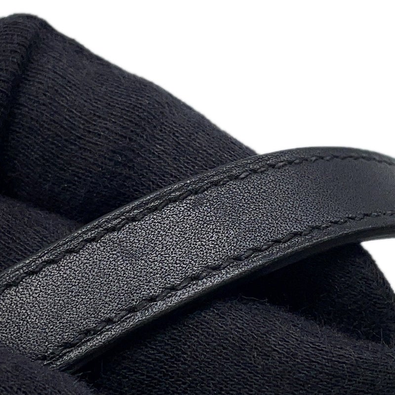 エルメス ブレスレット カムデン Camden ブラック/シルバー金具 レザー U刻印 サイズT5 HERMES アクセサリー 黒