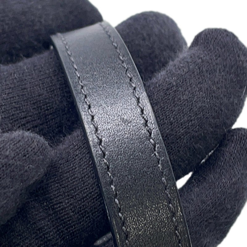 エルメス ブレスレット カムデン Camden ブラック/シルバー金具 レザー U刻印 サイズT5 HERMES アクセサリー 黒