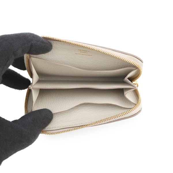 エルメス カードケース ジップ アン ゴー べトン/ゴールド金具 エバーカラー B刻印 HERMES 名刺入れ