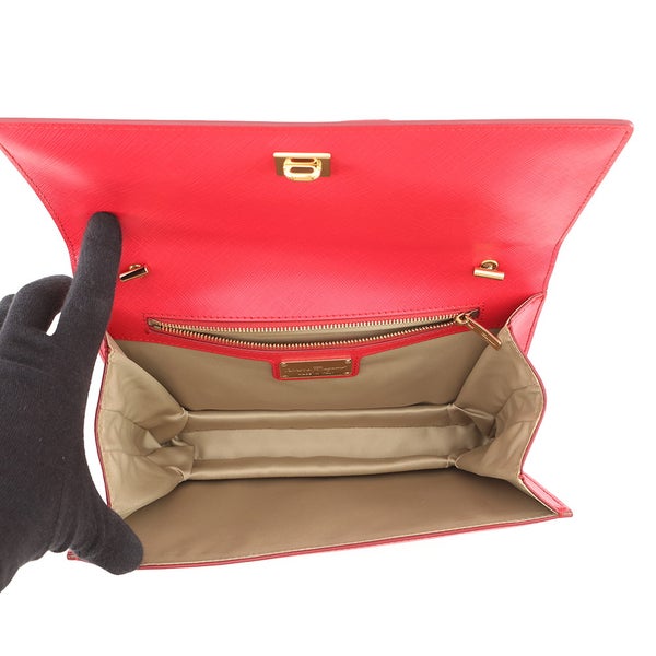 サルヴァトーレ・フェラガモ チェーンショルダーバッグ GINNY ヴァラリボン レザー 21E480 Ferragamo