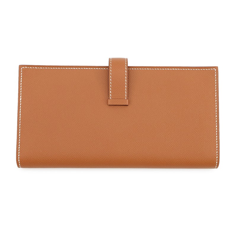 エルメス 長財布 ベアンスフレ マチあり ゴールド/ゴールド金具 ヴォーマダム W刻印 HERMES 財布