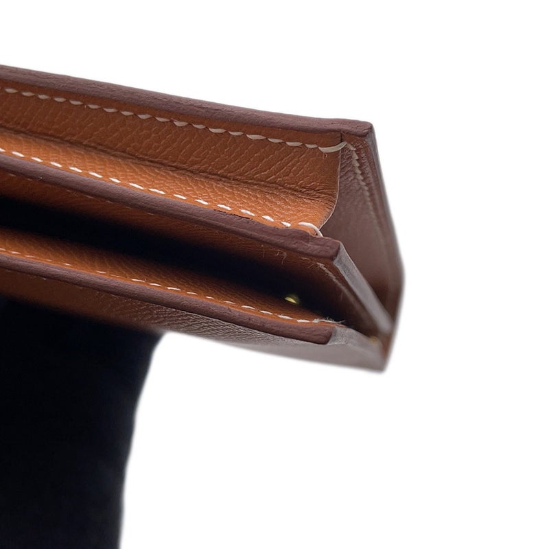 エルメス 長財布 ベアンスフレ マチあり ゴールド/ゴールド金具 ヴォーマダム W刻印 HERMES 財布