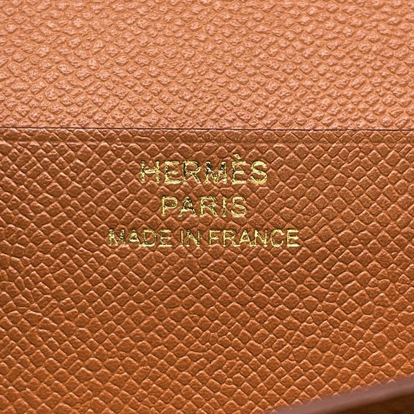 エルメス 長財布 ベアンスフレ マチあり ゴールド/ゴールド金具 ヴォーマダム W刻印 HERMES 財布