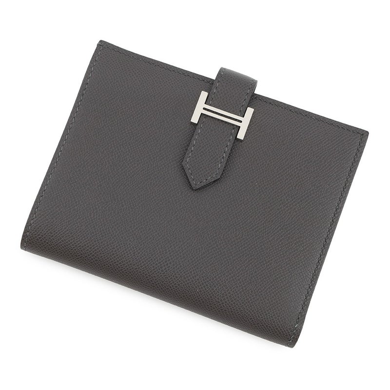 エルメス 二つ折り財布 ベアンコンパクト アルドワーズ/シルバー金具 ヴォーマダム W刻印 財布