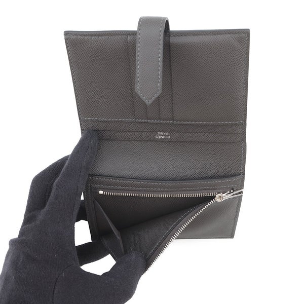 エルメス 二つ折り財布 ベアンコンパクト アルドワーズ/シルバー金具 ヴォーマダム W刻印 財布
