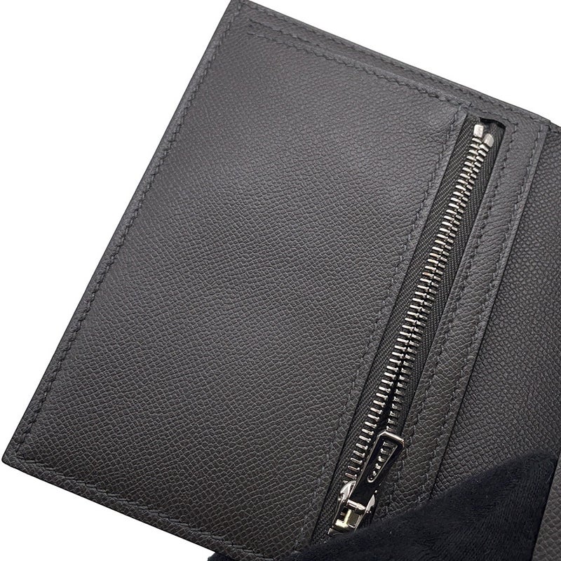 エルメス 二つ折り財布 ベアンコンパクト アルドワーズ/シルバー金具 ヴォーマダム W刻印 財布