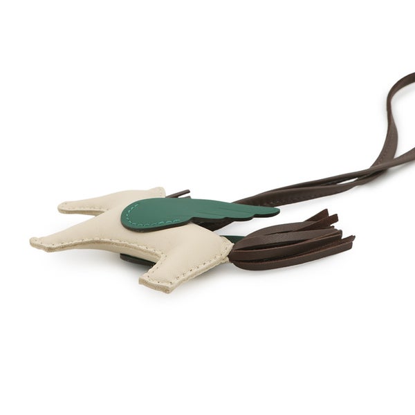 エルメス バッグチャーム ロデオPM ペガサス クレ/チョコレート/ヴェールモワイヤン ラムスキン W刻印