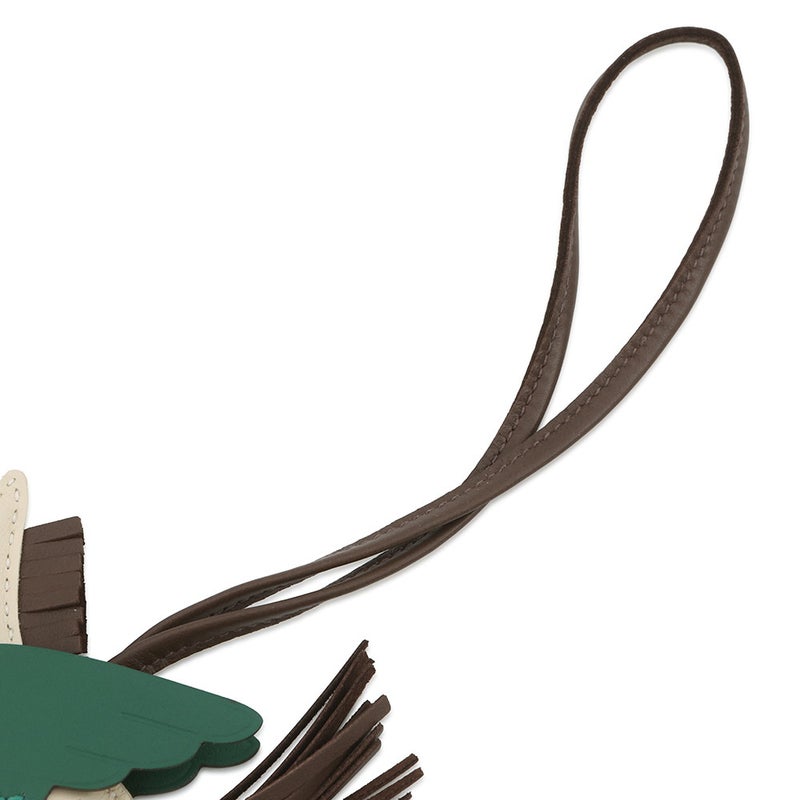 エルメス バッグチャーム ロデオPM ペガサス クレ/チョコレート/ヴェールモワイヤン ラムスキン W刻印