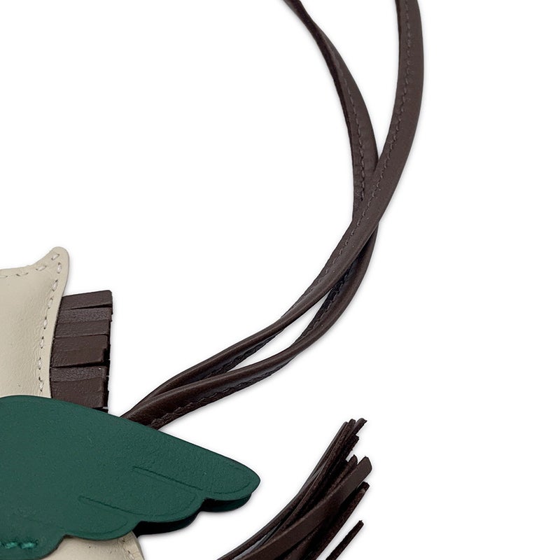 エルメス バッグチャーム ロデオPM ペガサス クレ/チョコレート/ヴェールモワイヤン ラムスキン W刻印