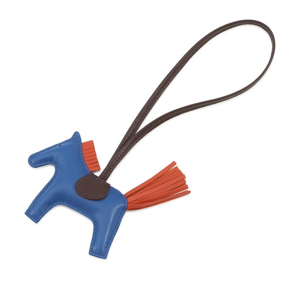 エルメス バッグチャーム ロデオ PM ブルーフランス/カーネリアン/ルージュセリエ ラムスキン U刻印