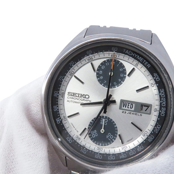 セイコー クロノグラフ ベビーパンダ 6138-8001 SEIKO 腕時計 シルバー文字盤