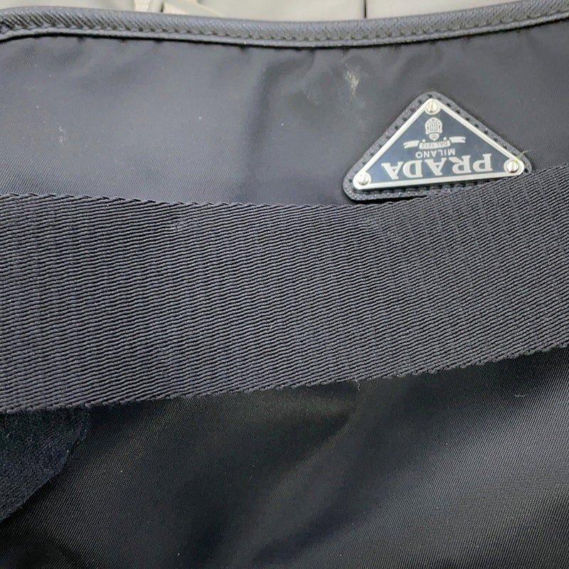 プラダ ショルダーバッグ トライアングルロゴ ナイロン レザー 2VD769 PRADA 黒
