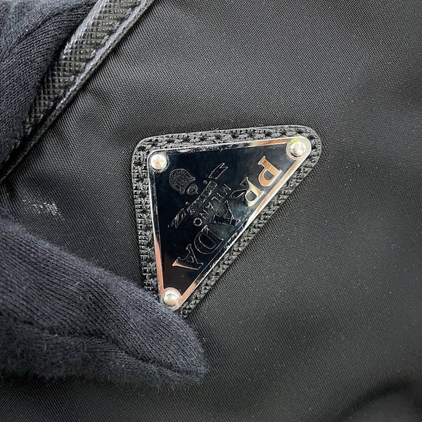 プラダ ショルダーバッグ トライアングルロゴ ナイロン レザー 2VD769 PRADA 黒