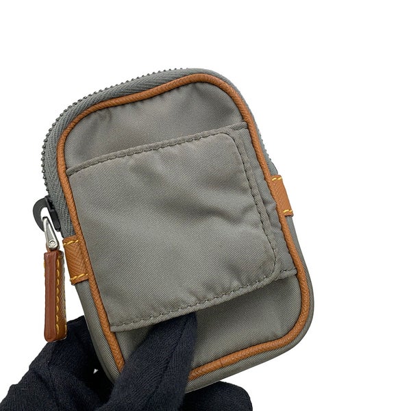 プラダ ショルダーバッグ トライアングルロゴ ナイロン レザー 2VD769 PRADA 黒