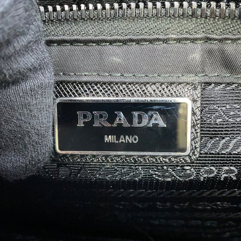 プラダ ショルダーバッグ トライアングルロゴ ナイロン レザー 2VD769 PRADA 黒