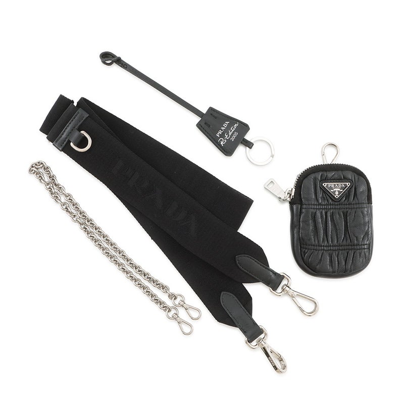 プラダ ショルダーバッグ Re-Edition 2005 レザー 1BH204 PRADA バッグ 2way 黒