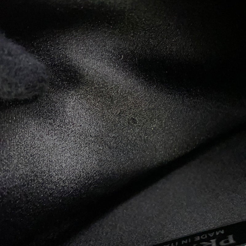 プラダ ハンドバッグ トライアングルロゴ クリスタル サテン 1BA253 PRADA 2way 黒