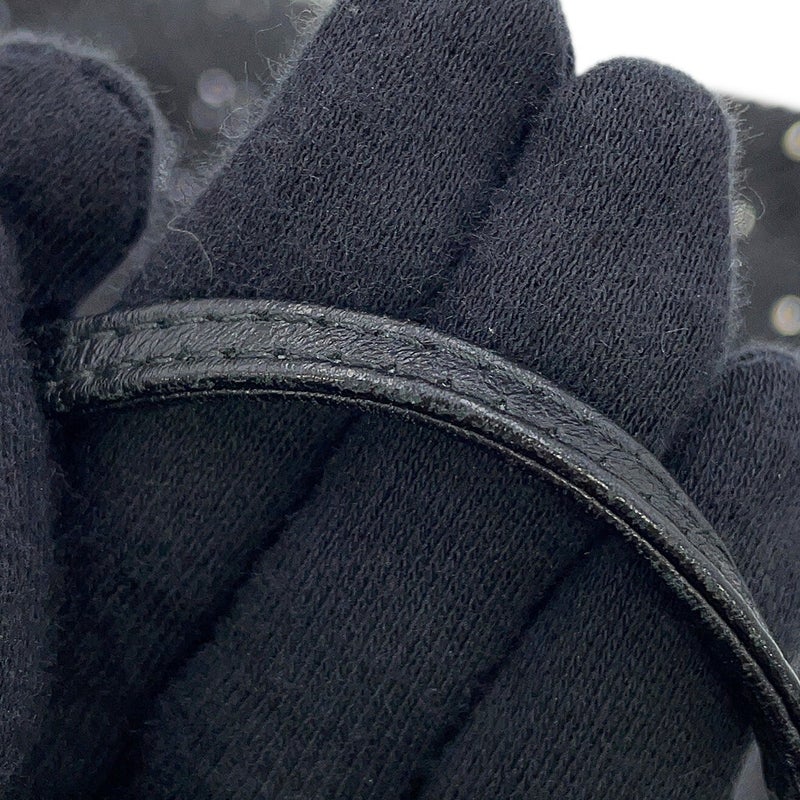 プラダ ハンドバッグ トライアングルロゴ クリスタル サテン 1BA253 PRADA 2way 黒