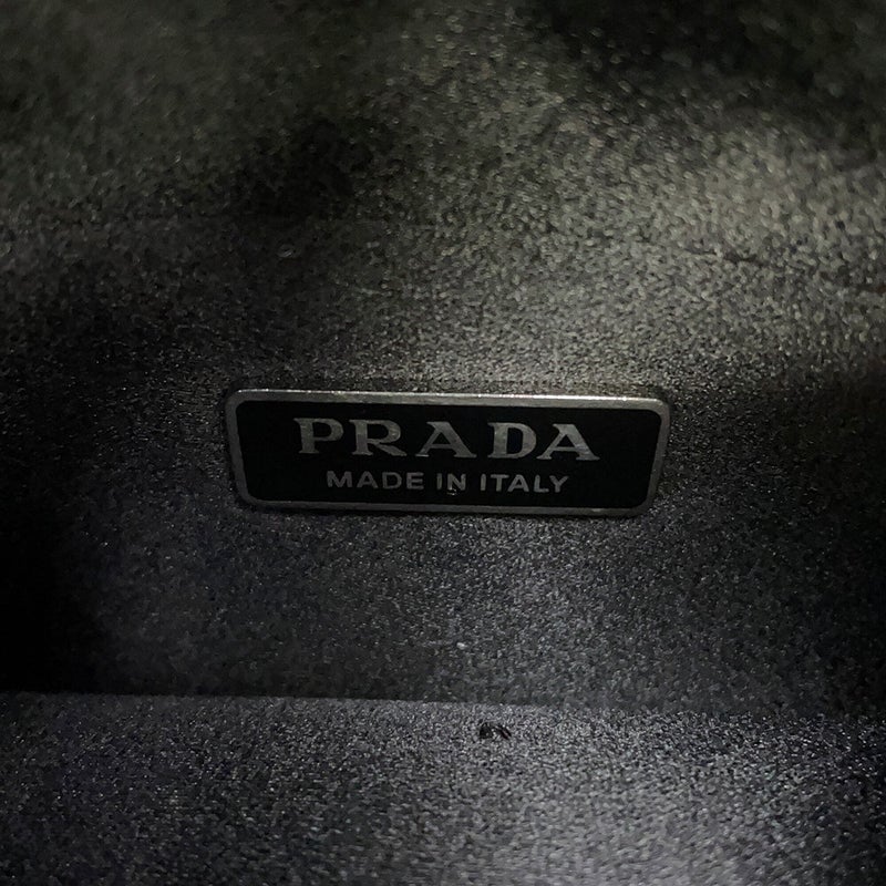 プラダ ハンドバッグ トライアングルロゴ クリスタル サテン 1BA253 PRADA 2way 黒