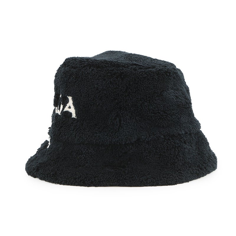 プラダ ハット ロゴ刺繍 バケットハット ポリエステル サイズS 1HC137 PRADA 帽子 黒