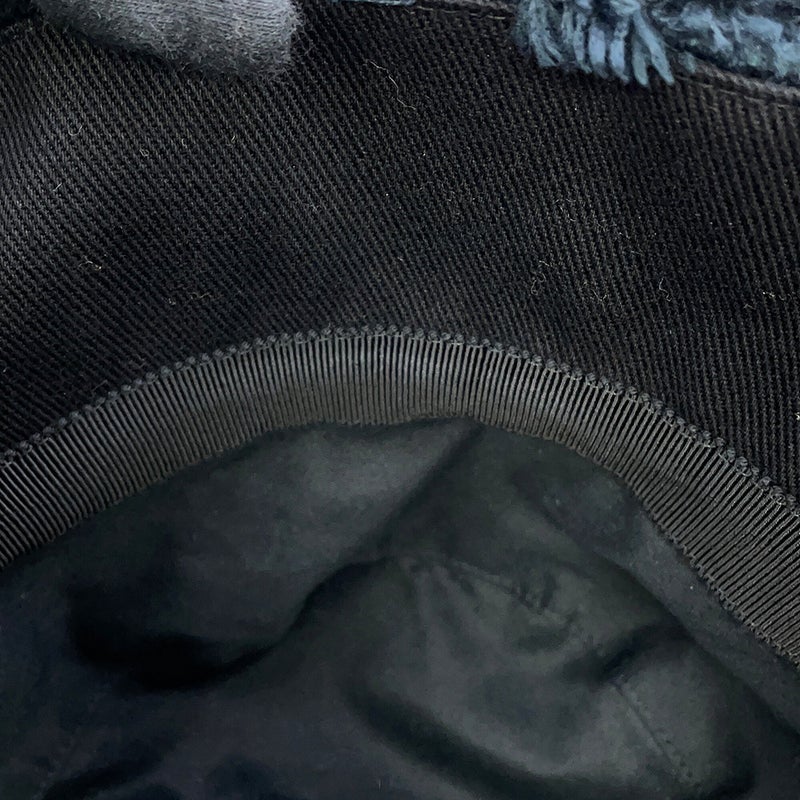 プラダ ハット ロゴ刺繍 バケットハット ポリエステル サイズS 1HC137 PRADA 帽子 黒