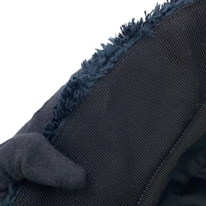 プラダ ハット ロゴ刺繍 バケットハット ポリエステル サイズS 1HC137 PRADA 帽子 黒