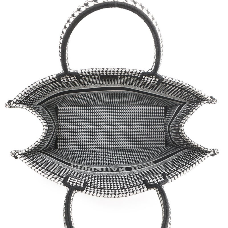 ディオール トートバッグ ブックトート 千鳥格子 ラージ キャンバス M1286ZRPI Christian Dior 黒 白