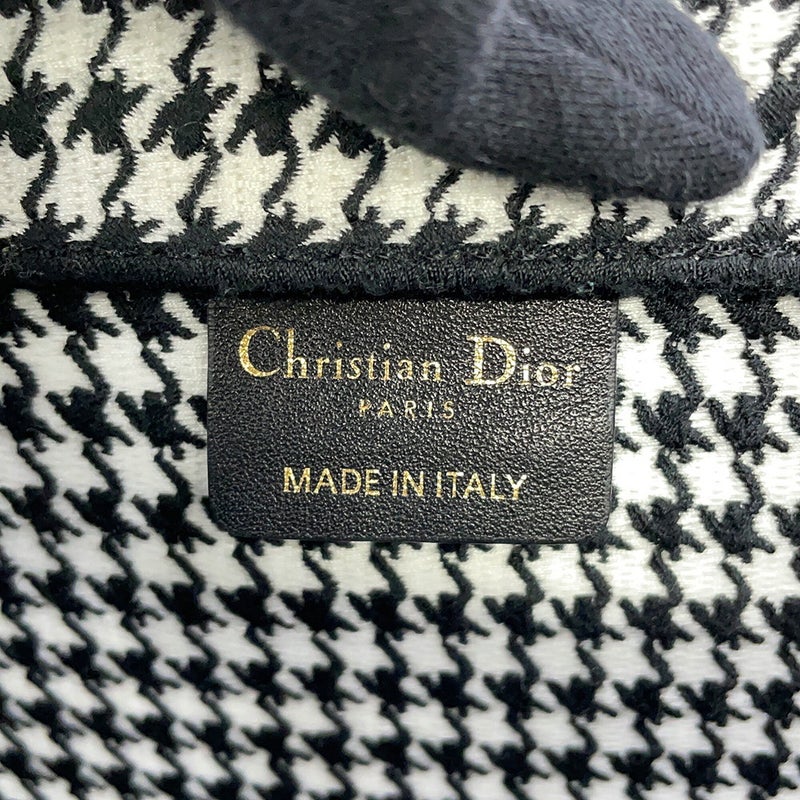 ディオール トートバッグ ブックトート 千鳥格子 ラージ キャンバス M1286ZRPI Christian Dior 黒 白