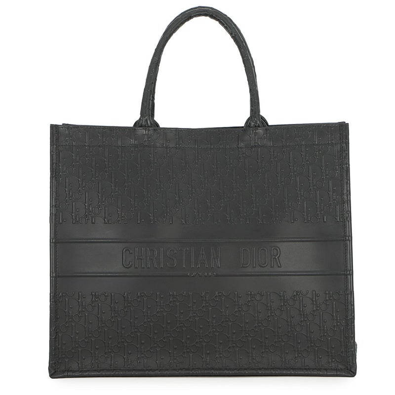ディオール トートバッグ オブリーク ブックトート ラージ カーフレザー M1286ZWSO Christian Dior トロッター 黒