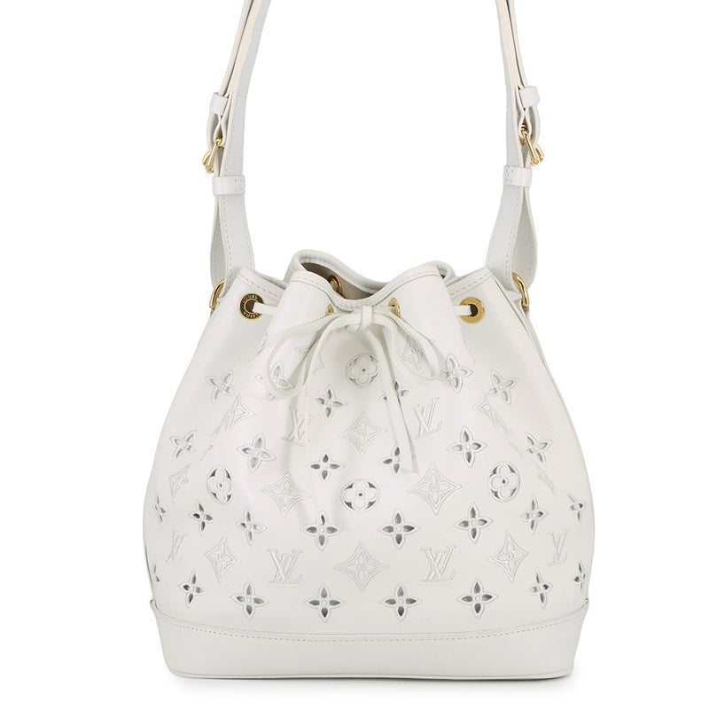 ルイヴィトン ショルダーバッグ カーフレザー/モノグラム LVブロデリー アングレーズ ノエPM M20740 LOUIS VUITTON 白