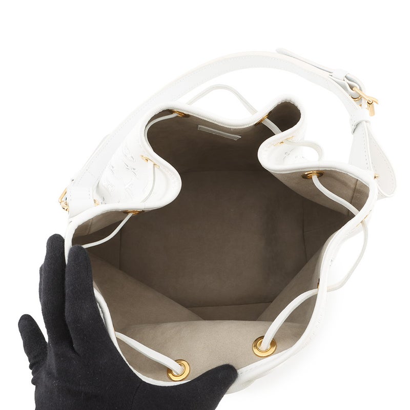 ルイヴィトン ショルダーバッグ カーフレザー/モノグラム LVブロデリー アングレーズ ノエPM M20740 LOUIS VUITTON 白