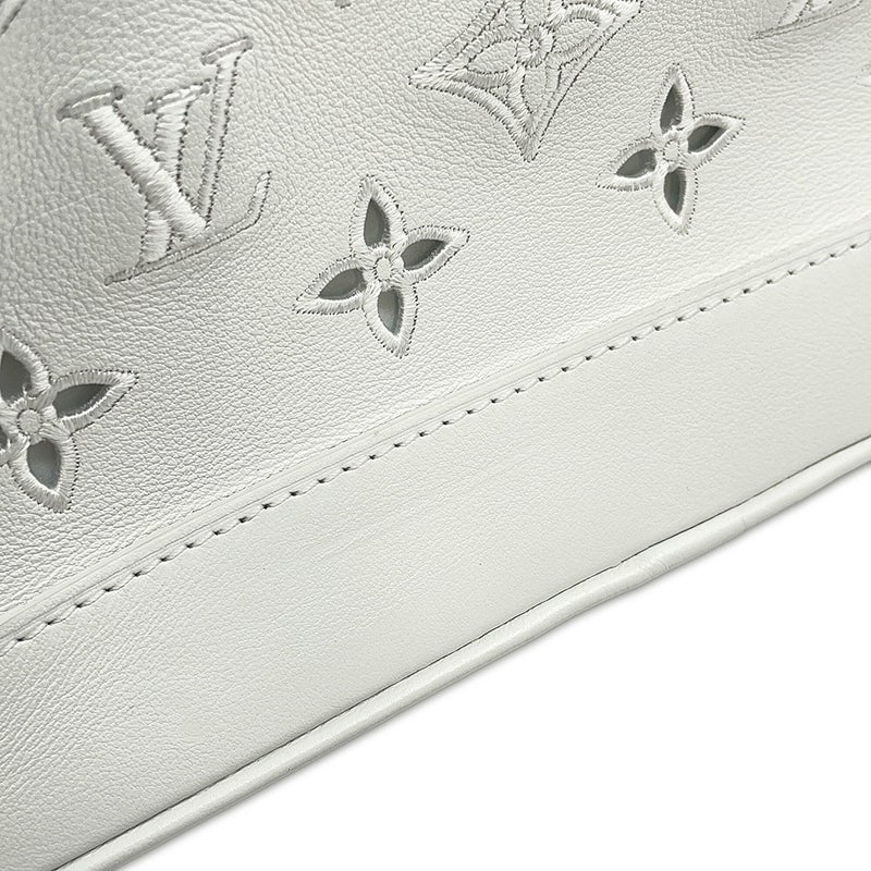 ルイヴィトン ショルダーバッグ カーフレザー/モノグラム LVブロデリー アングレーズ ノエPM M20740 LOUIS VUITTON 白