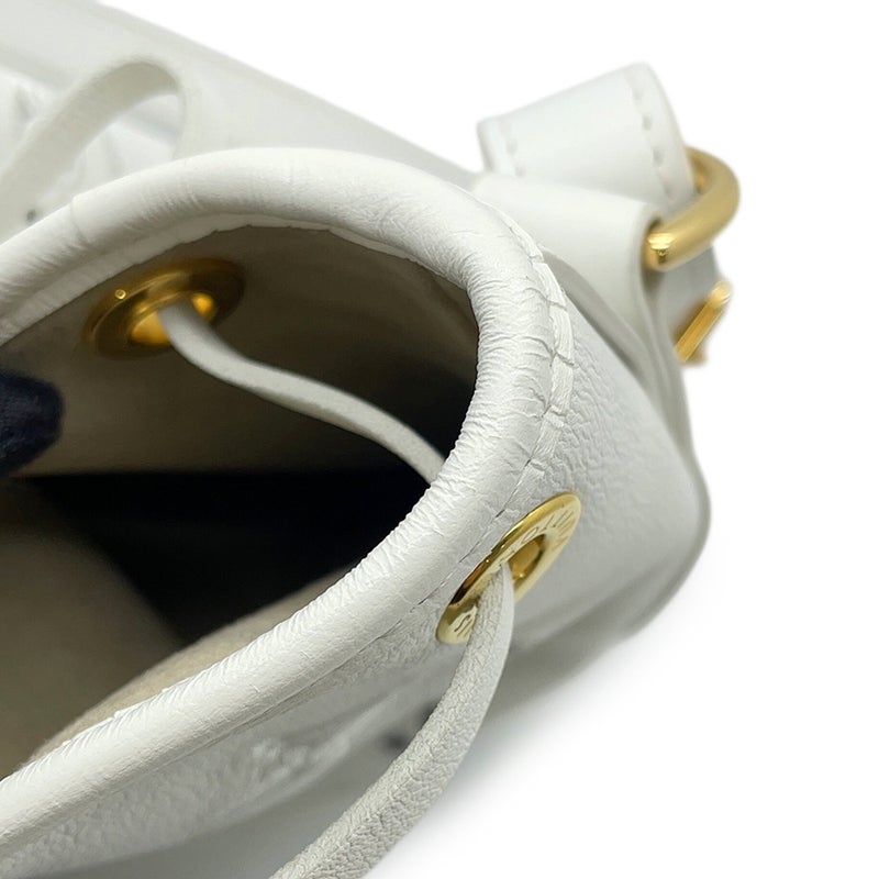 ルイヴィトン ショルダーバッグ カーフレザー/モノグラム LVブロデリー アングレーズ ノエPM M20740 LOUIS VUITTON 白