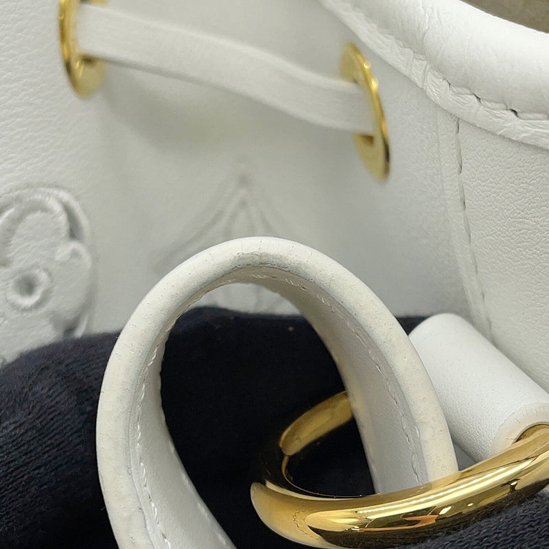 ルイヴィトン ショルダーバッグ カーフレザー/モノグラム LVブロデリー アングレーズ ノエPM M20740 LOUIS VUITTON 白