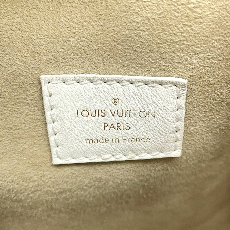 ルイヴィトン ショルダーバッグ カーフレザー/モノグラム LVブロデリー アングレーズ ノエPM M20740 LOUIS VUITTON 白