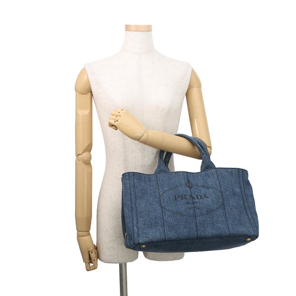 プラダ トートバッグ カナパ CANAPA ミディアム デニム 1BG642 PRADA BAG ハンド ショルダーバッグ