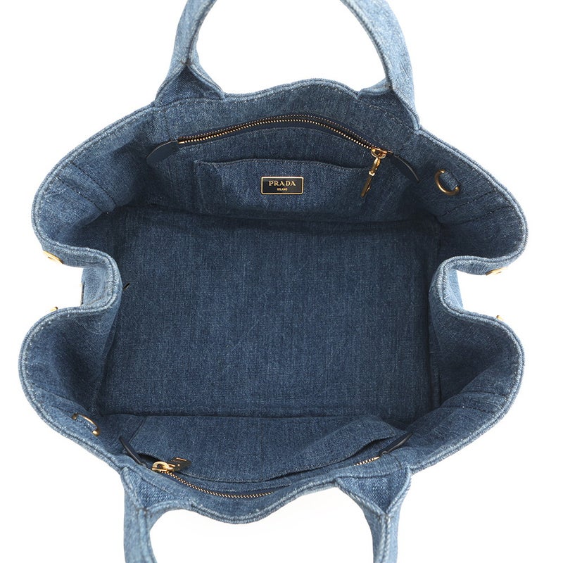 プラダ トートバッグ カナパ CANAPA ミディアム デニム 1BG642 PRADA BAG ハンド ショルダーバッグ