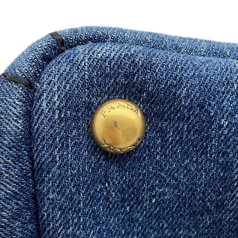 プラダ トートバッグ カナパ CANAPA ミディアム デニム 1BG642 PRADA BAG ハンド ショルダーバッグ